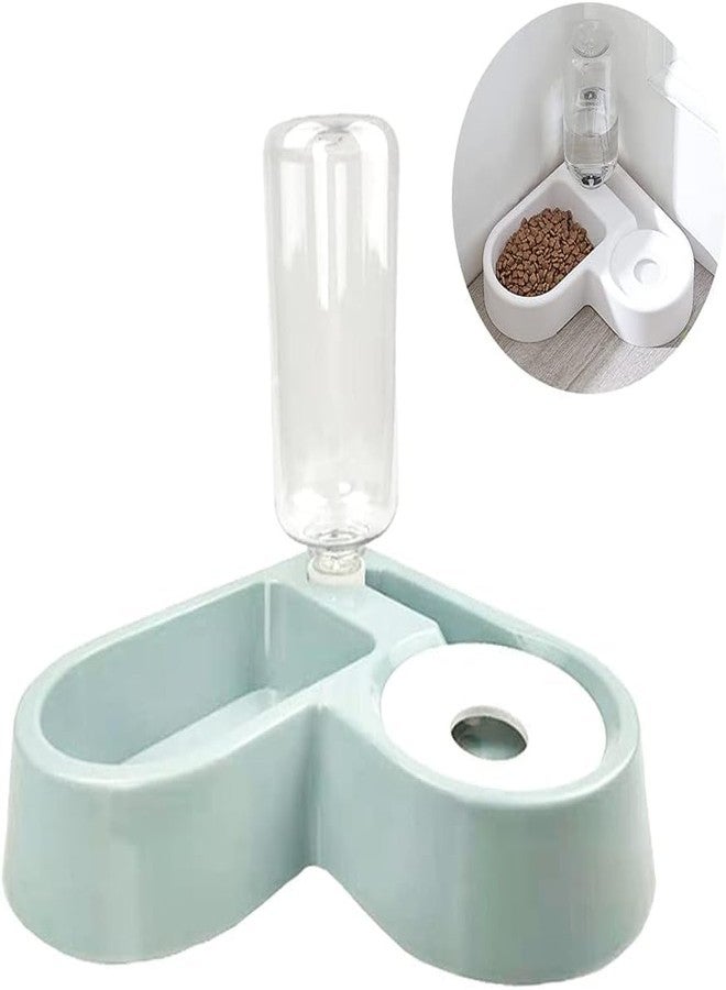 SADMAX 2-in-1 Automatic Pet Feeder Bowl, Heart-Shaped Food and Water Dispenser for Dogs & Cats, 500ml Capacity, Double Bowl with Moisture-Proof Partition & Nozzle - Non-Slip & Easy to Clean - Image 5